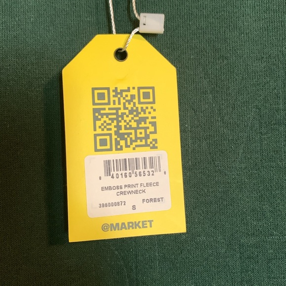 NWT @Market Studios Emboss Print Fleece Crewneck - Picture 4 of 9